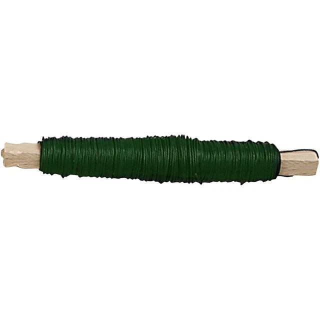 Alambre artesanal de floristería de 0,5 mm - verde