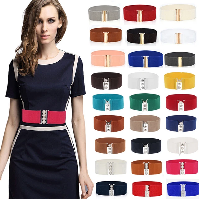 Wisebom Cintura Donna Corsetto, Cinture Obi Large in Finta Pelle, Cintura Cinch Corsetto Cinturino in Vita Elastica Vintage Decorazione per Vestito Abiti Maglioni Cappotti (Marrone