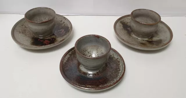 3 coquetiers céramique thierry chantal robert gres du loir bleu no la borne