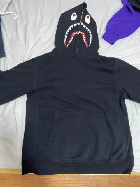BAPE Shark X Tiger Pullover Hoodie Black for Women