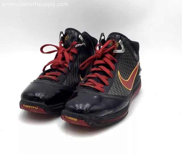 Nike Men's LeBron 7 QS CU5646-001 Black Lace Up Athletic Shoes - Size 14