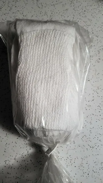4 Pair Ladies White Size 9-11 Oversized Non-Binding Diabetic Socks - Made in USA