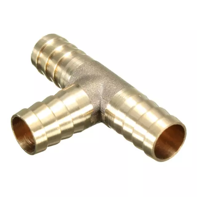 Brass T Piece 3 Way Joiner Barbed Connector Air Fuel Water Pipe 4mm,8mm.T joiner