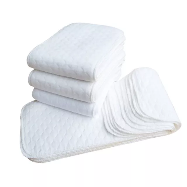 Cloth Diaper Reusable Baby Organic Inserts 3 Layers Cotton Washable Liners Set