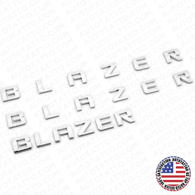 3pcs 19-23 Chevrolet Blazer Front Door & Liftgate Chrome Nameplate Badge Emblem