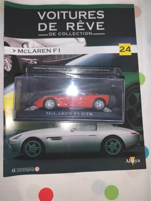 N°24 McLAREN F1 ALTAYA 1/43° VOITURES de REVE de COLLECTION IXO