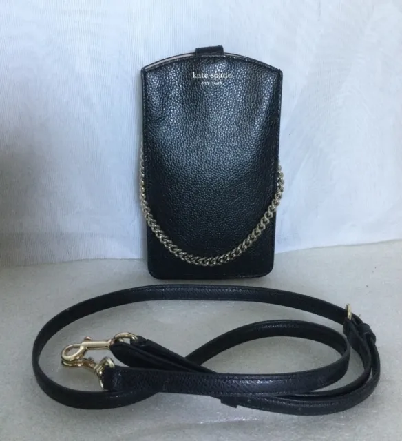 SMALL KATE SPADE NY Black Leather Cross Body/Shoulder Bag / Handbag ...