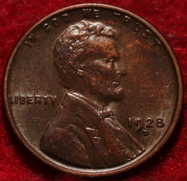 1928-D Denver Mint Copper Lincoln Wheat Cent