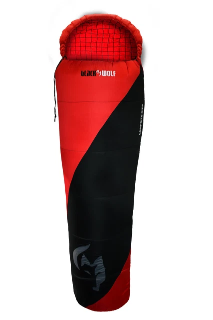 Black Wolf Campsite Summer Series Kids +10 Sleeping Bag - True Red