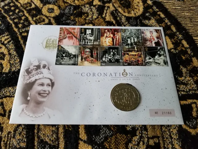 Great Britain First Day Cover - 5 Pounds 2003 Queen Elizabeth II Coronation Q47