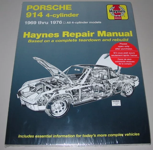 Repair Manual Porsche 914 mit 4 Zylinder Motor 1969 - 1976 Reparaturanleitung!