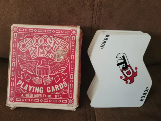 Vintage The Crooked Pack Playing Cards RED Deck COMPLETE w/ JOKER