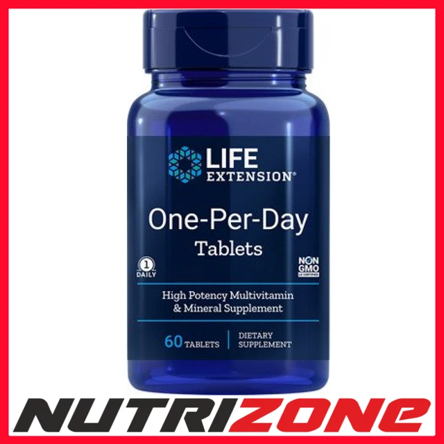 LIFE EXTENSION ONE-PER-DAY Tablets - 60 tabs £33.90 - PicClick UK