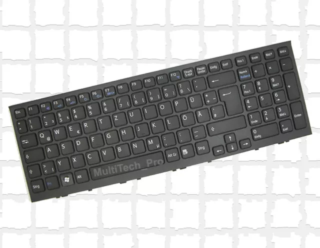 Orig DE laptop Tastatur f. SONY Vaio VPC-EE VPCEE PCG-61611M mit Rahmen -Schwarz