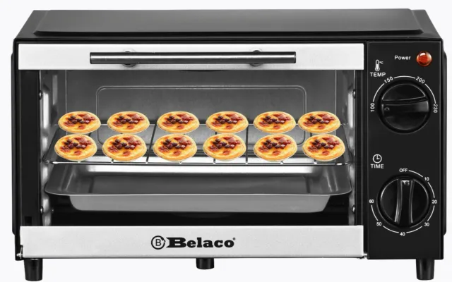 Belaco BTO-109N Mini 9L Toaster Backofen Tischplatte Kochen Backen Tragbarer Ofen 750w
