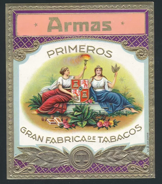 74250) Tabak, Zigarren Kisten Etikett Armas PRIMEROS Gran...