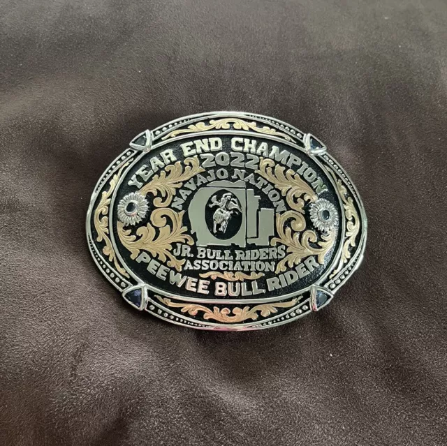 TROPHY RODEO CHAMPION Belt Buckle Bull Rider Riding Peewee Bull Rider ...