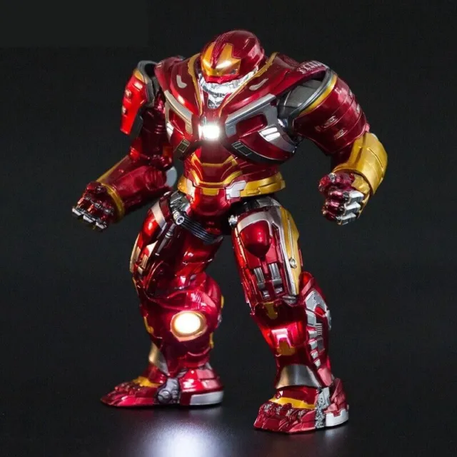8inch Iron Man Hulkbuster Avengers Anti-Hulk Superhero LED Action Figure Model