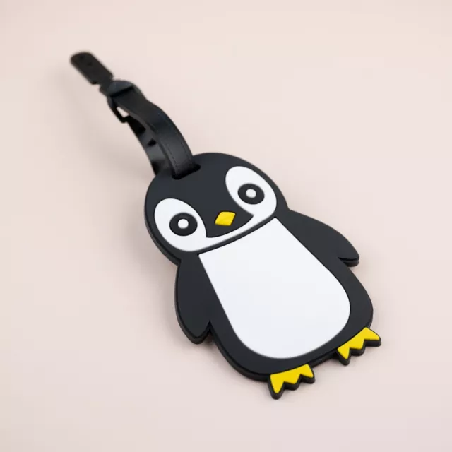 Cute Penguin Pengu Travel Luggage School Bag Handbag Name ID Address Tag Holder