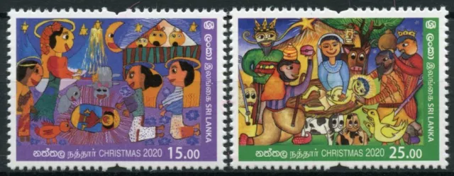 Sri Lanka 2020 MNH Christmas Stamps Nativity 2v Set