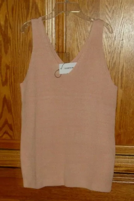NWT women's plus size 1X tank top v-neck sweater Elizabeth and James neutral