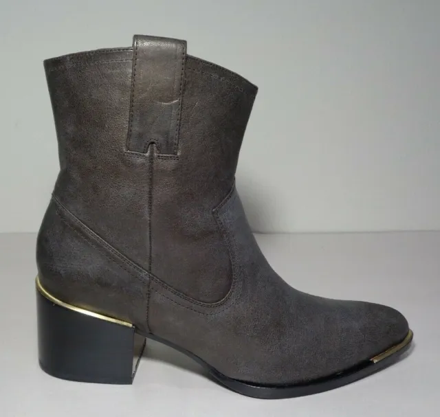 Rachel Zoe Size 8.5 M LORI PEARLIZED Bronze Leather Boots New Women's Shoes 2