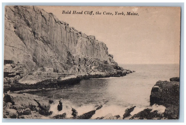 c1940's Bald Head Cliff The Cove York Maine ME Unposted Vintage Postcard
