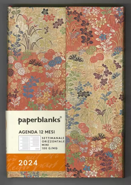 Agenda Paperblanks 2023-2024, 18 mesi, Midi, Orizzontale, Kimono  Giapponese, Kara-ori - 13 x 18 cm