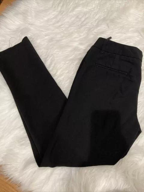 Amanda + Chelsea Low Rise Skinny Stretch Work Dress Pants Womens Size 0 Black &