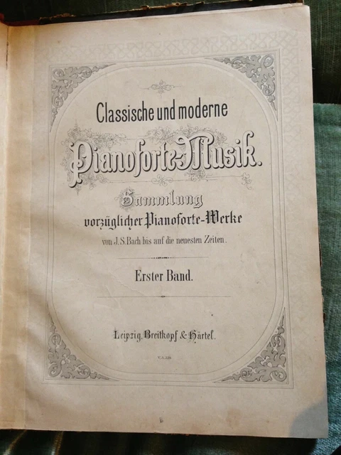 Recueil relié pour piano ancien feuillets manuscrits score partition