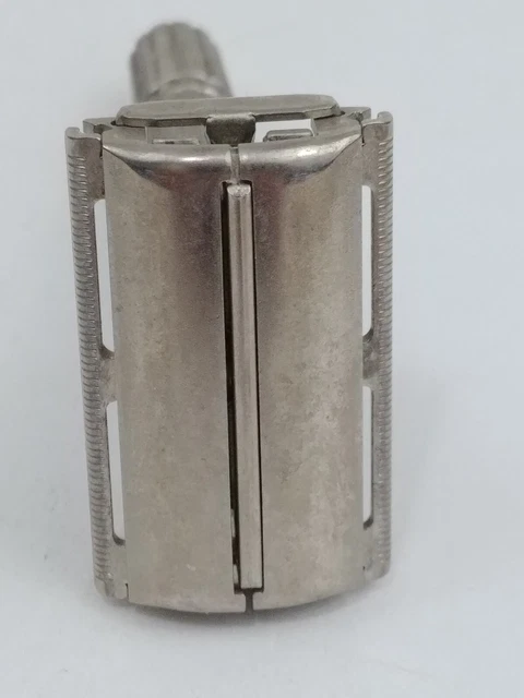 Vintage Gillette DE Safety Razor Slim Adjustable 1-9 TTO Twist Open USA K-4 1965 5