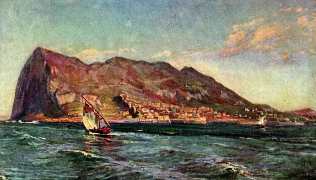 C.1905 Prudential Insurance Rock Of Gibraltar Advertising Postcard F30
