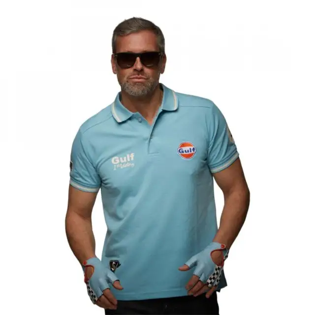 Grandprix Originals Polo Vintage Gulf Bleu Clair