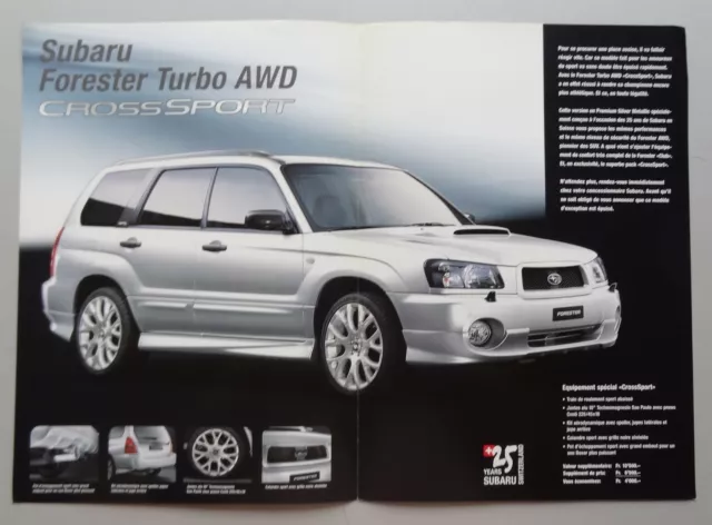 V27238 Subaru Forester Turbo Awd 'Cross Sport' - Brochure - 01/04 - A4 - Ch Fr 2