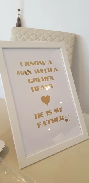 Fathers day gifts unique a4 gold print