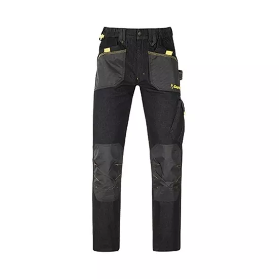 Jeans Pantalone da Lavoro modello Slick Nero tecnici con pratiche tasche Kapriol