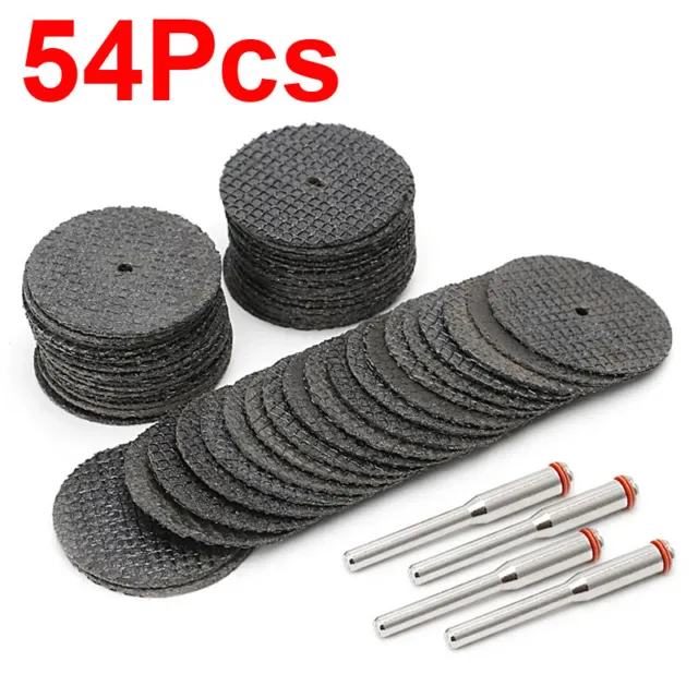 54Pcs 32mm Resin Cutting Disc Grinding Wheel Shank Kit For Dremel Rotary Tool UK