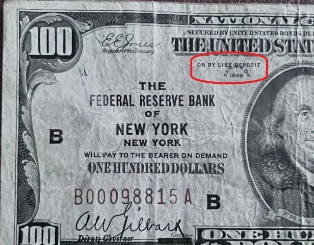 1929 federal reserve note $100 Overlapping date error New York ❕❕💯