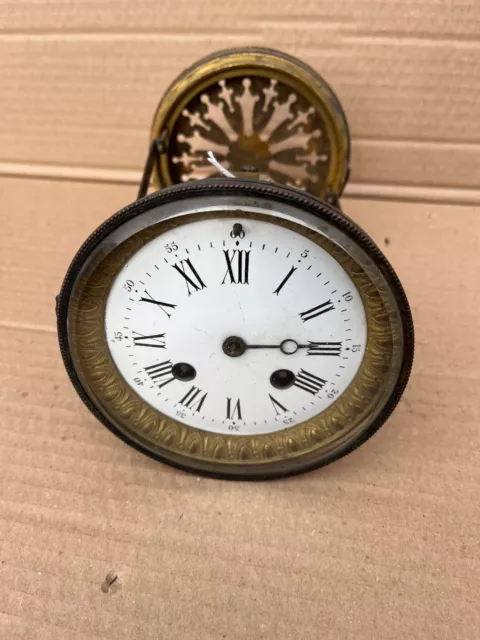 Altes franz. Uhrwerk mit Rückdecke , Pendule / Kaminuhr Paris um 1890