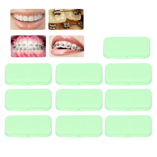 (Green 10x Dental Care Orthodontic Wax For Braces Mouth Protection Dental JFF