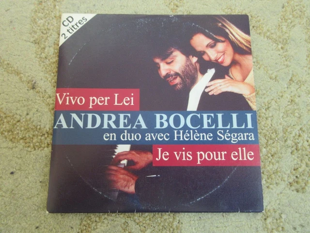 CD MUSIQUE 2 TITRES - Andréa BOCELLI Hélène SEGARA - Je VIS pour ELLE