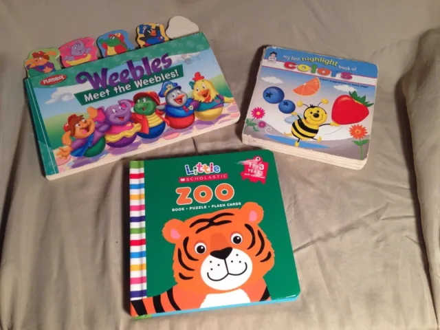 3 Children Board Books Beginner Books Hardcover