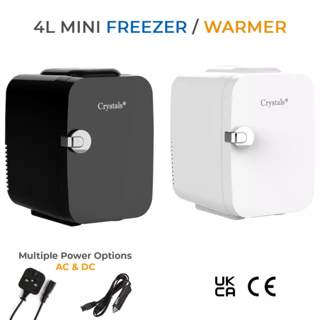 4L Mini Fridge Portable Cooler and Warmer Ice Box Table Top Bedroom Makeup Car