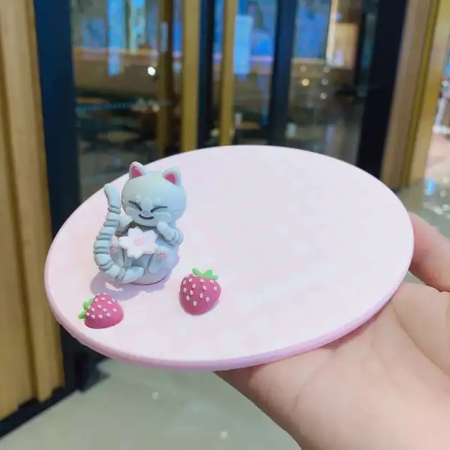 Starbucks Pink Sakura Cat Coaster Animal Coaster for Coffee Cup Mug