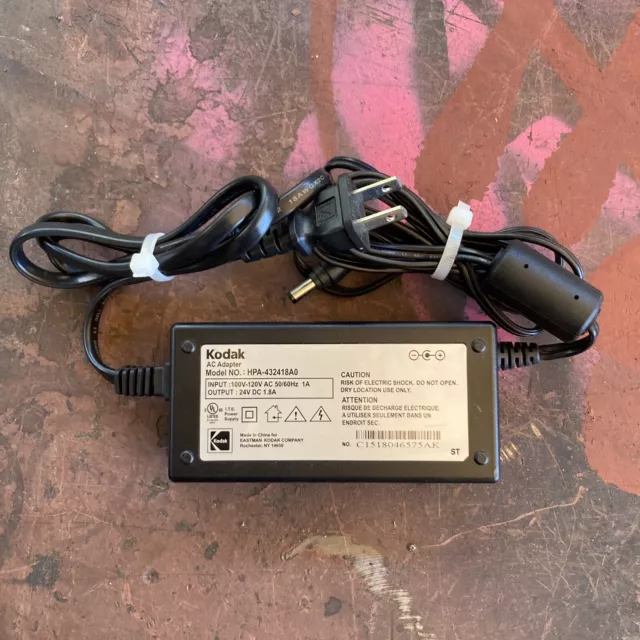 Kodak Printer AC Adapter Power Supply Cable Cord HPA-432418A0 24V OEM EasyShare