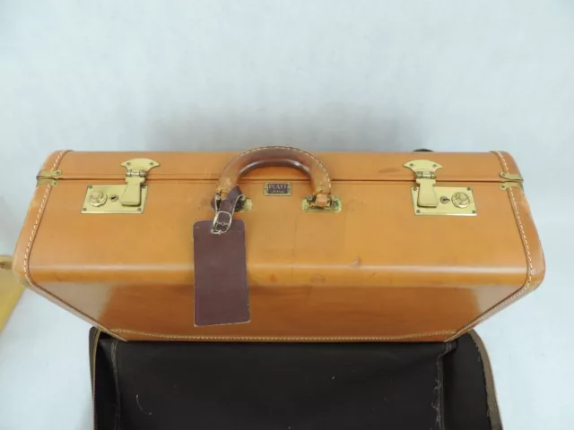 Platt Airess Vintage Leather Luggage Case, 21"