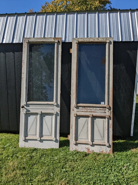 Antique Vintage Huge MATCHING Doors BEAUTIFUL!!   32x88 1/2 each