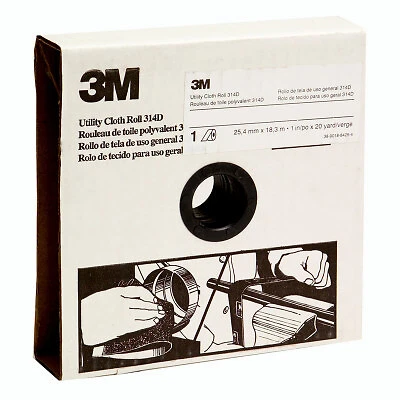 Utility Cloth Rolls 314d, 1 1/2 in X 50 Yd, P80 Grit 3M™ 3m™ 7000118531
