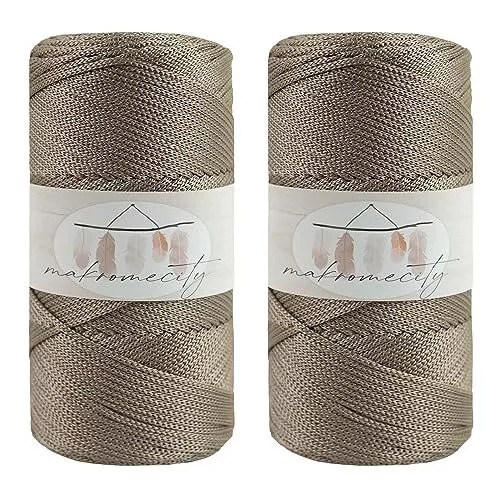 Polyester Macrame Cord 2mm x 250 Yards (750 feet) 2mm 1 Skein Copper