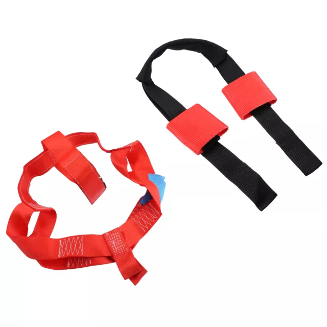 1 Ensemble Avant Arrière Roue Transport Attache Sangle Nylon Noir Rouge